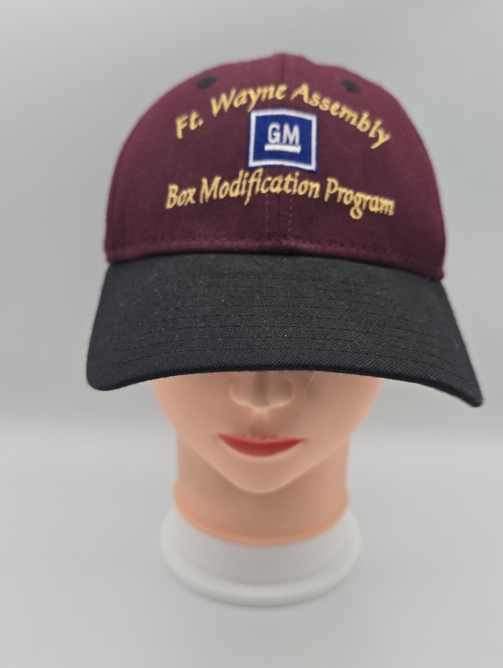 GM Ft. Wayne Indiana Assembly Box Modification Program Adj. Leather Strap Hat